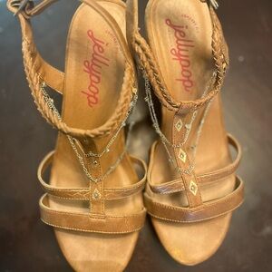 Jellypop Tan Braided Sandals